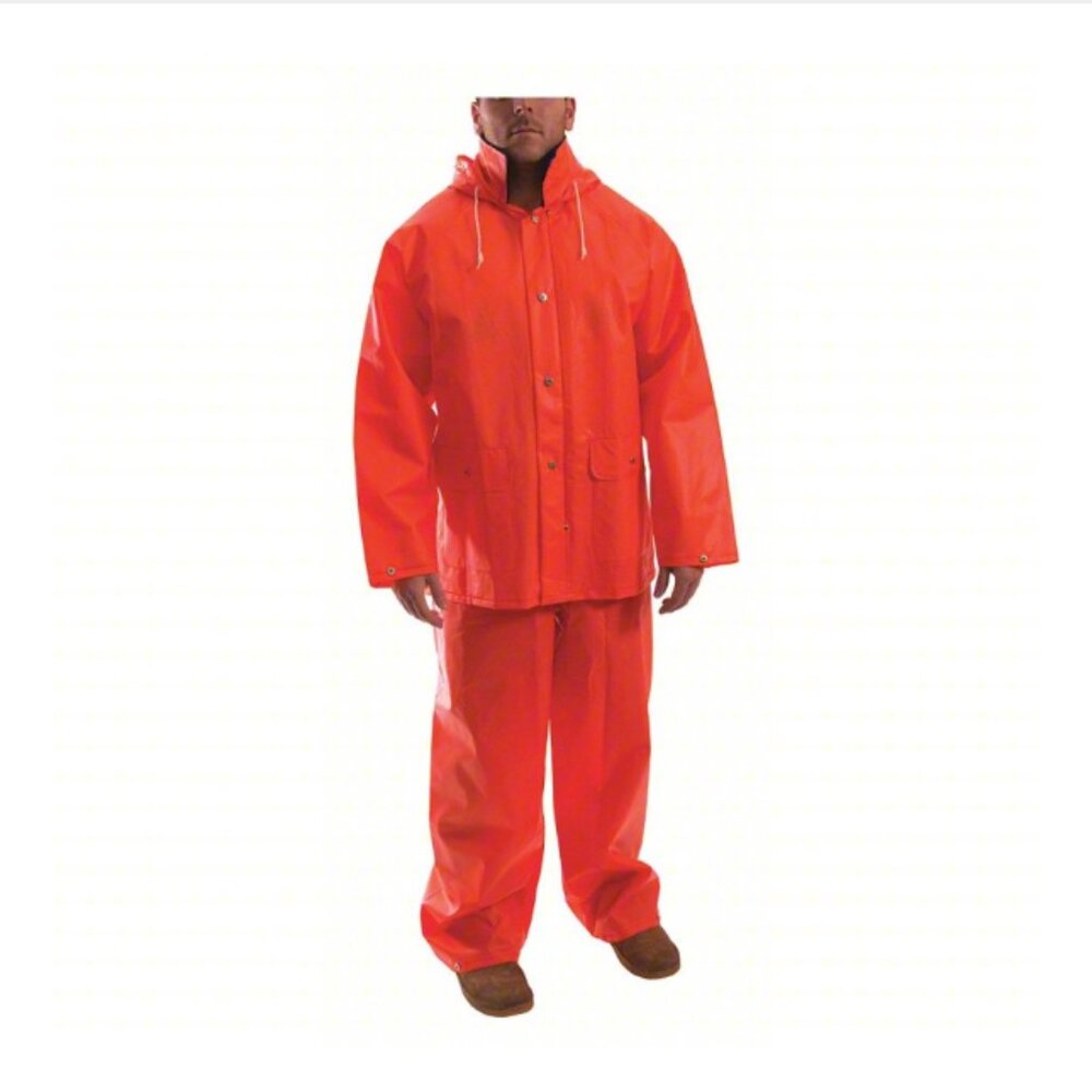 TINGLEY Two Piece S63219 Blaze Orange Rain Suit Size XXXL  w Rollaway Hood - New